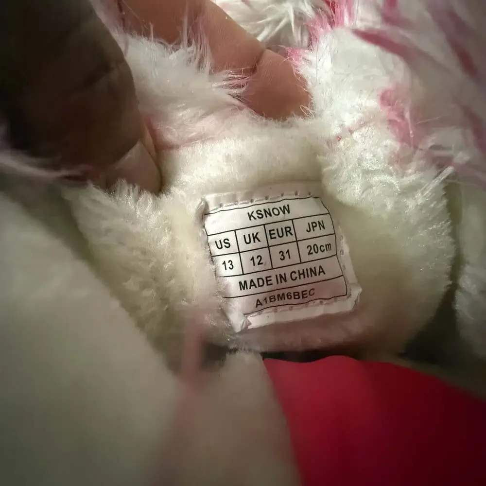Dream Pairs Kids Girls Pink Waterproof Insulated Snow Boots Size‎ 13